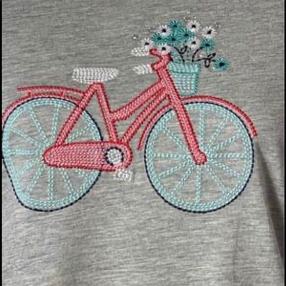 NWT CORAL BAY SMALL EMBELLISHED BICYCLE TOP - Picture 2 of 5